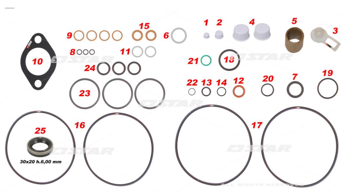 Pochette joints DENSO HP4 294009-0050 ou 2940090050 Adaptable