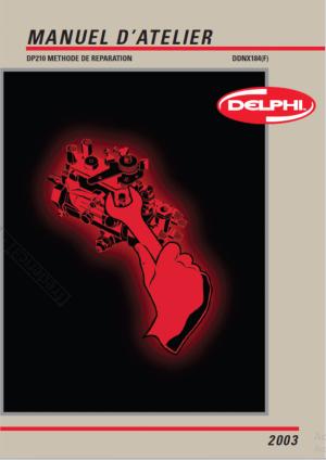 Manuel atelier DDNX184 réparation POMPE  DP210